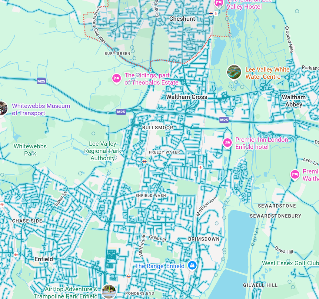 Map illustration of Hertfordshire coverage